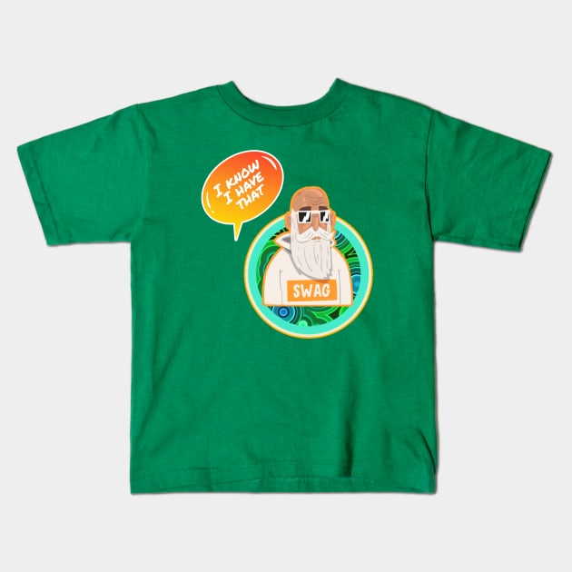 Cool Swag Man Kids T-Shirt by O.M design